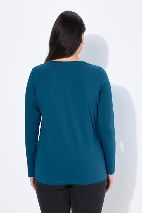 Immagine prodotto Ulla Popken Maglia aderente con scollo a V e maniche lunghe (46, 48)