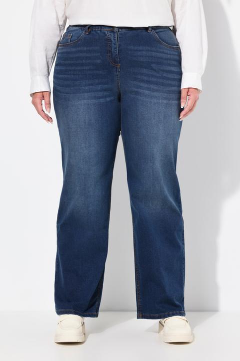 Immagine prodotto Ulla Popken Jeans modello Mary con taglio della gamba ampio, design a cinque tasche e cintura comoda (54)