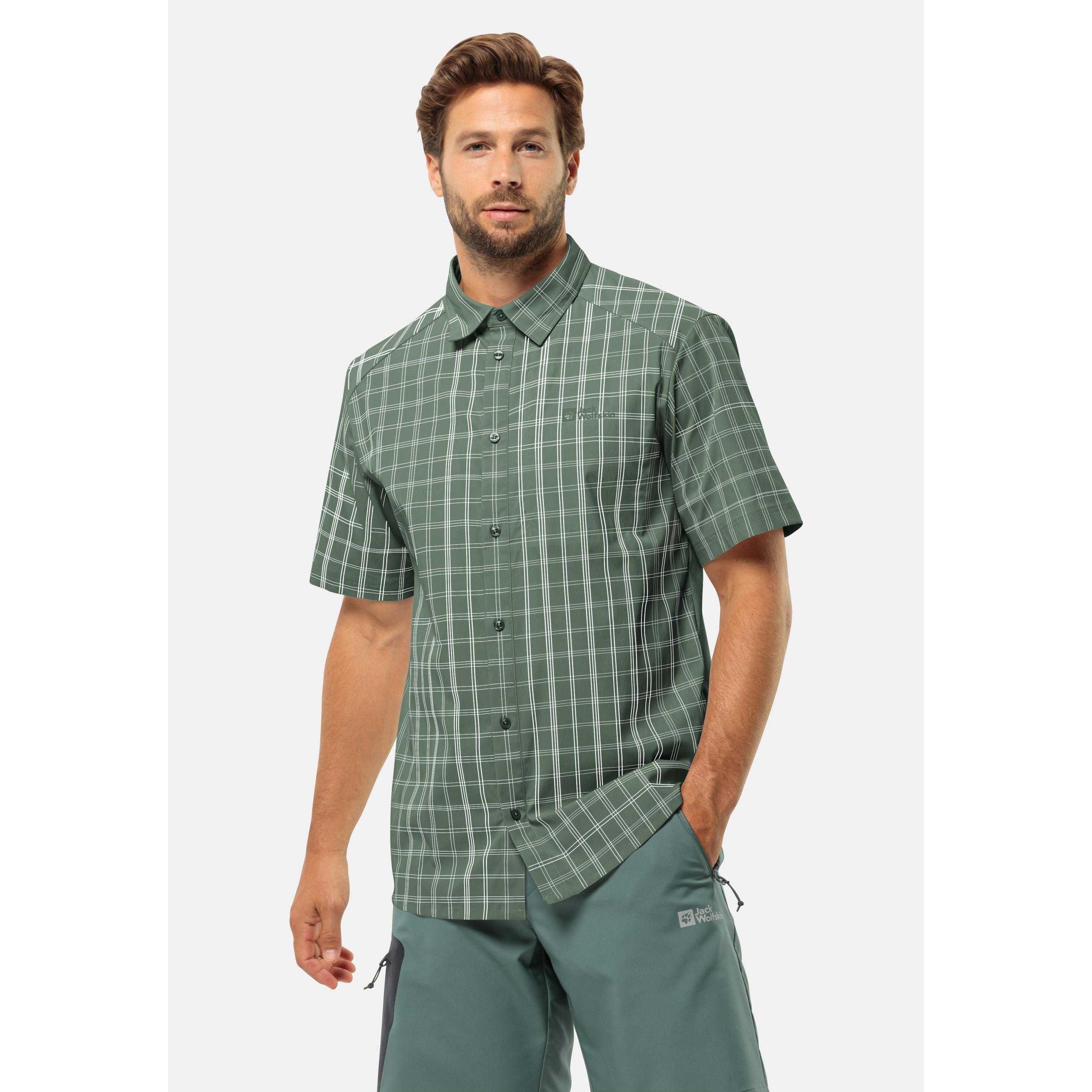 Thumbnail - Jack Wolfskin, Herren, Hemd, Norbo S/S Shirt, Grün, (S)