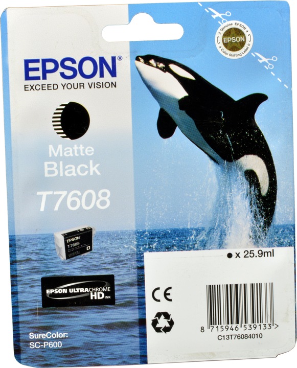 Actual product image Epson T7608, Ultra Chrome HD (MBK)