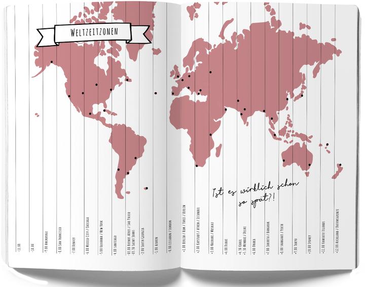Produktbild GuideMe Reisetagebuch Travel Diary „Weltkarte“ (Gepunktet, Weicher Einband)