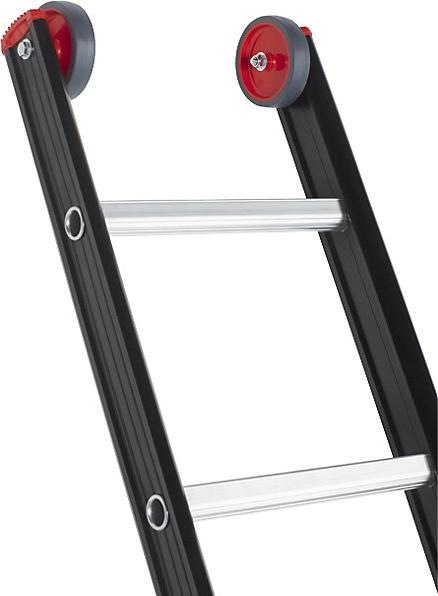 Actual product image Altrex Push-up ladder, 2 part, extendable, black, 2 x 12 rungs. (Shelf ladder, 625 cm)