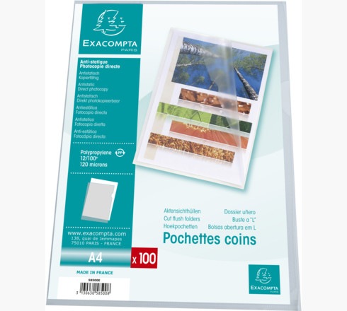 Image du produit Exacompta Pochette transparente (A4, 100 x)