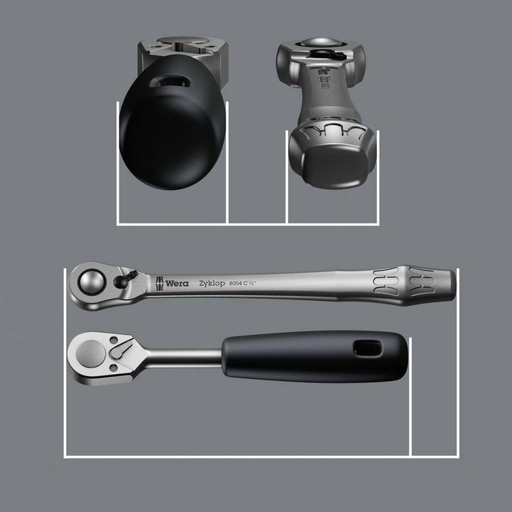 Actual product image Wera 8004 C Zyklop Metal Ratchet (1/2")