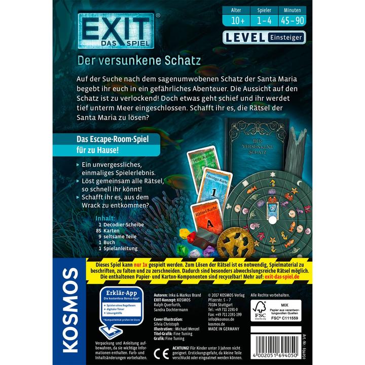 Produktbild Kosmos Exit - Der versunkene Schatz (Deutsch, 1 - 4 Spieler)