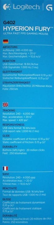 Actual product image Logitech G G402 Hyperion Fury (Cable)
