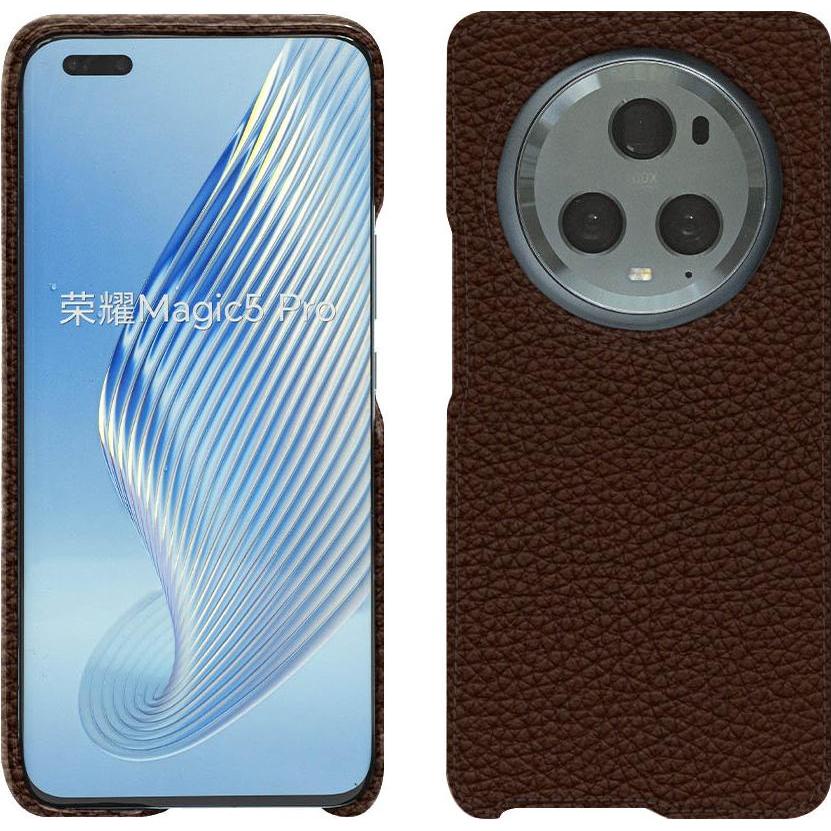 Noreve Lederschutzhülle (Honor Magic5 Pro), Smartphone Hülle, Braun