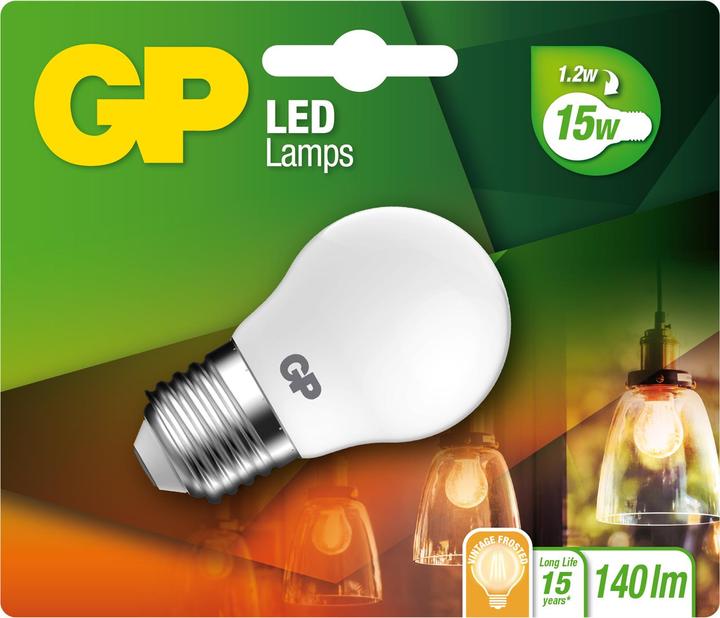 Image du produit GP Batteries GP - LED Lamp Filament Frozen Mini Globe, E27, 1.2W (15W), 136lm (E27, 136 lm)