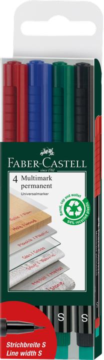 Productafbeelding Faber-Castell Overhead Pen Multimark Permanent (Veelkleurig, 0.40 mm, 4 x)