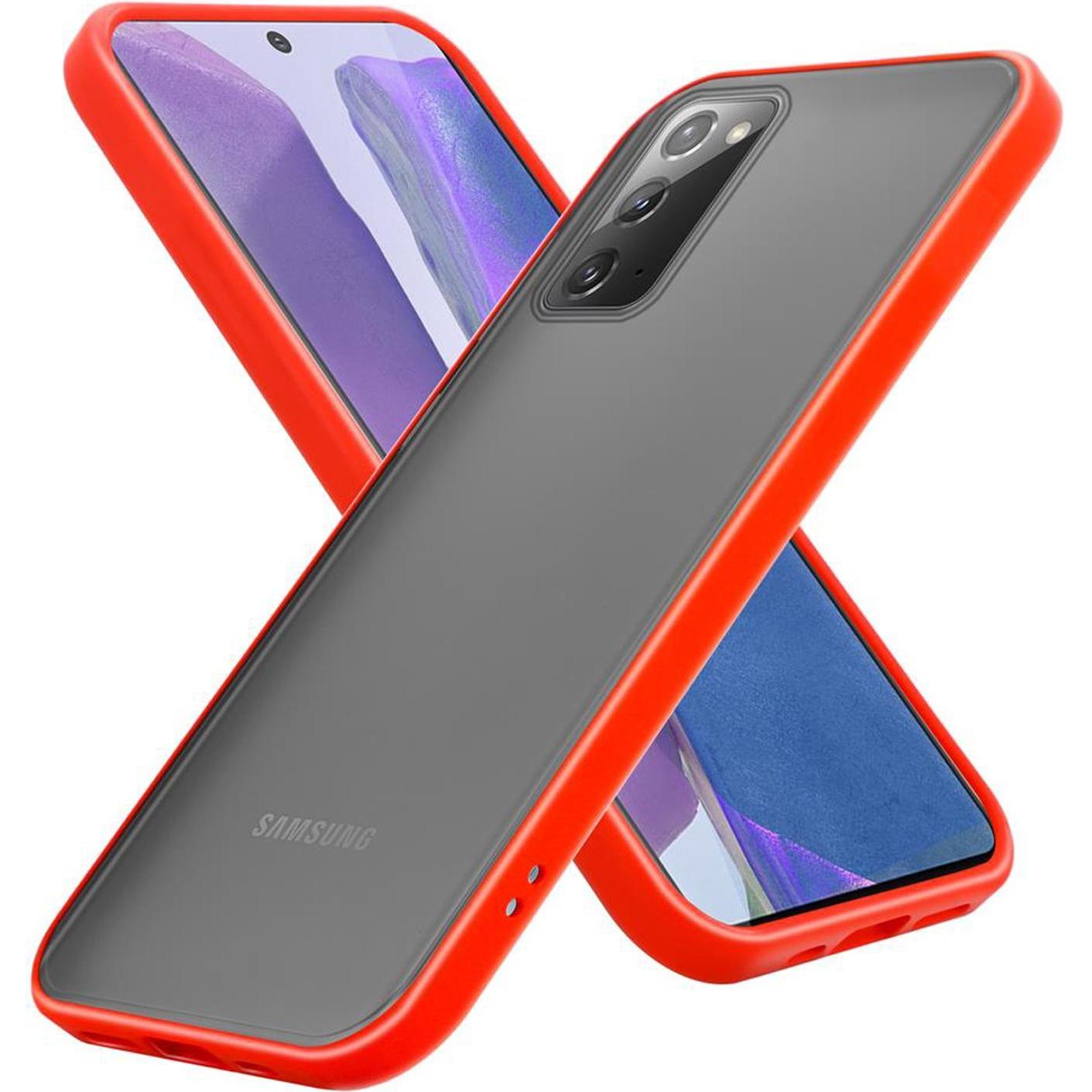 Cadorabo Hybrid Matt Cover (Samsung Galaxy Note 20), Smartphone Hülle, Transparent