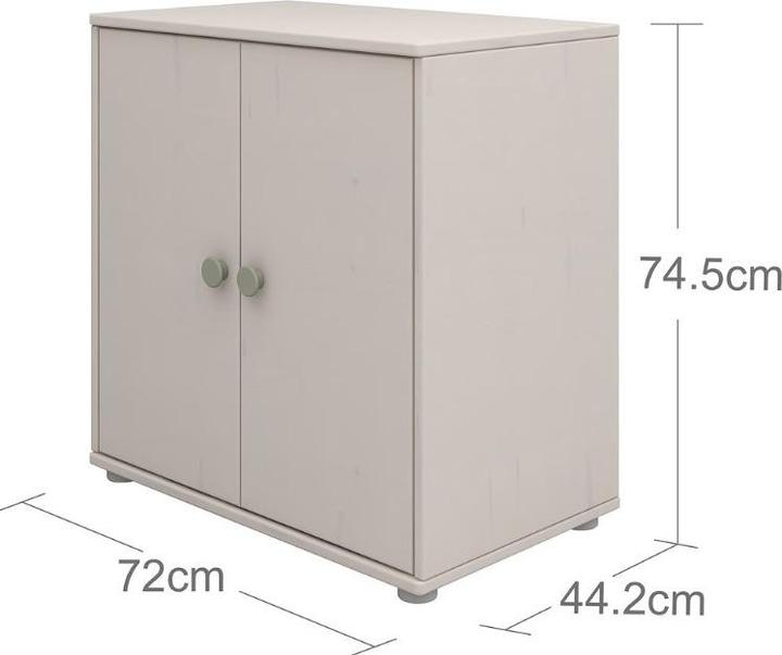 Produktbild Flexa Kommode Classic mit 2 Türen (72.54 x 44.5 x 74.5 cm)