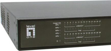 Actual product image LevelOne Switch 28x GE GEP-2821 224PoE (28 ports)