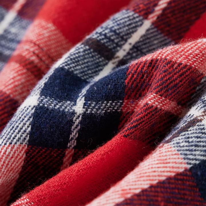 Immagine prodotto vidaXL Camicia da bambino con motivo a quadri rosso e blu navy 104,Materiale: 100 (104)