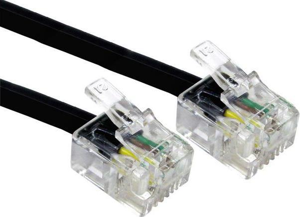 Actual product image RS PRO Telephone cable RJ11 RJ11 PVC 2m shielded