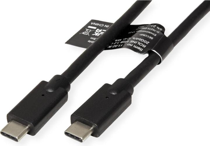 Produktbild Roline USB3.2 Gen2x2 Kabel, C–C, ST/ST (1 m, USB 3.2 Gen 2x2, 240 W)