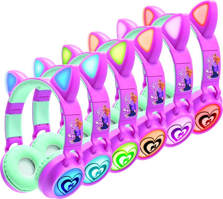 Actual product image Lexibook Barbie Bluetooth headphones with light (HPBTKTBB)