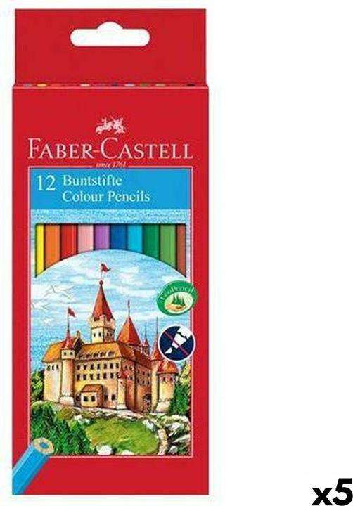 Actual product image Faber-Castell Hexagonal coloured pencils CASTLE, box of 12 (Multicoloured, 12 x)