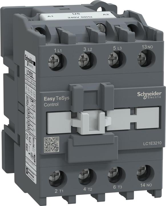Actual product image Schneider Easy TeSys contactor 3P 32A 1NO 240V AC 50Hz LC1E3210U5