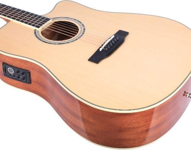 Produktbild V-tone VEAG1 CE NT elektroakustische Gitarre 4/4 Holz (Akustik Gitarre, ABS-Kunststoff, Fichtensperrholz, HPL, Mahagoni-Sperrholz, Okoume, Pps)