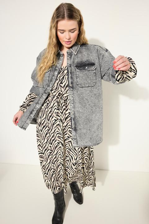 Immagine prodotto Studio Untold Camicia di jeans dal taglio oversize con look vintage e maniche lunghe (46, 48)