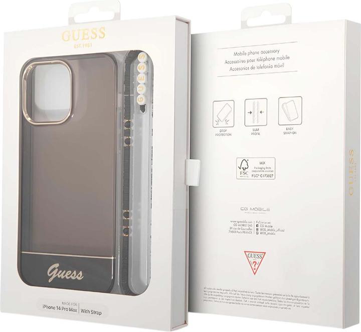 Produktbild Guess GUHCP14XHGCOHK iPhone 14 Pro Max 6,7" czarny/black hardcase Translucent Pearl Strap (Apple iPhone 14 Pro Max)