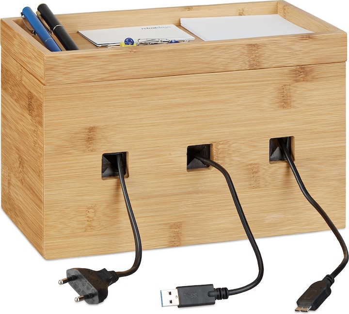Actual product image Relaxdays Bamboo (Cable hole, 25.50 cm)