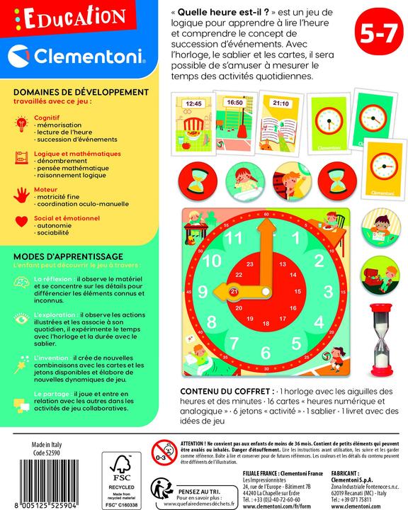 Produktbild Clementoni What time is it? (Französisch)