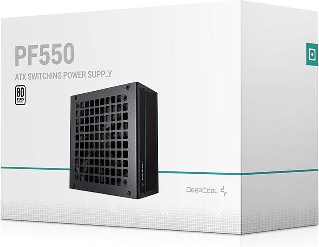 Actual product image Deepcool PF550 550W 80 PLUS Standard PSU, ATX12V V2.4, Black (550 W)