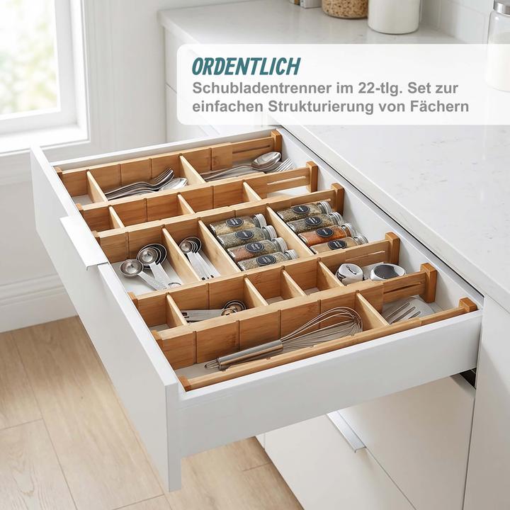 Produktbild Relaxdays 22-tlg. Schubladentrenner-Set
