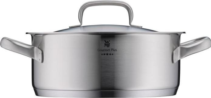 Produktbild WMF Bratentopf GOURMET PLUS Silberfarben (24 cm, Bräter + Schmortopf, Kochtopf, Edelstahl)