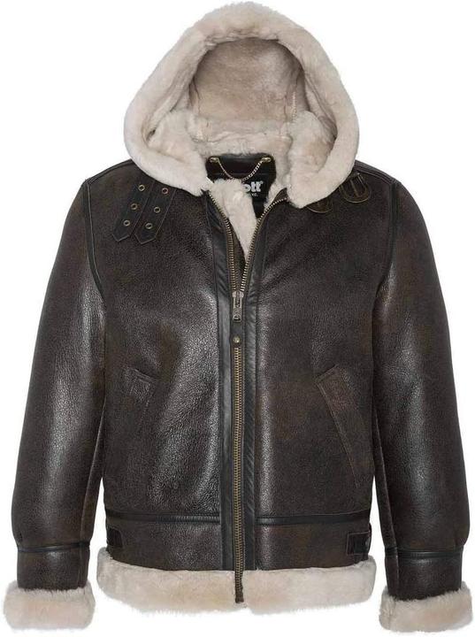 Produktbild Schott Nyc Bombardier Lederjacke mit Kapuze (L)