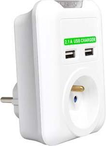 Actual product image Logo Wireless 1 socket, 2x USB