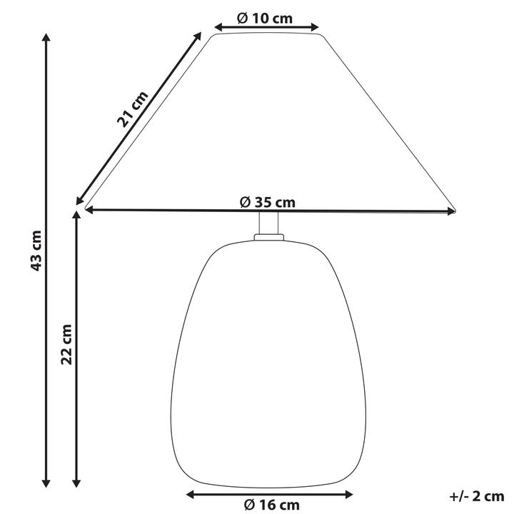 Produktbild Beliani Tischlampe aus Keramik hellbeige/blau LUCHETTI