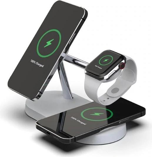Actual product image PhoneLook Station de charge magnétique sans fil 5 en 1 pour iPhone Apple Watch, AirPods, lampe LED