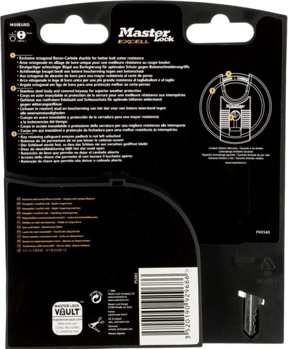Actual product image Master Lock Excell M50EURD