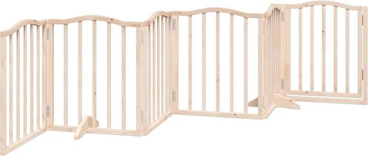 Produktbild VidaXL Hundetor mit Tür Faltbar Hundegitter Schutzgitter 6-tlg. Pappelholz (60 cm)