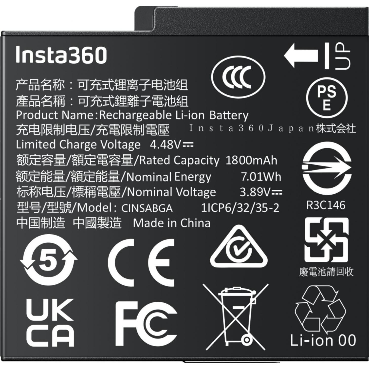 Thumbnail - Insta360 Battery (ACE PRO, Ace, Insta360 Ace Pro 2), Action Cam Zubehör, Schwarz
