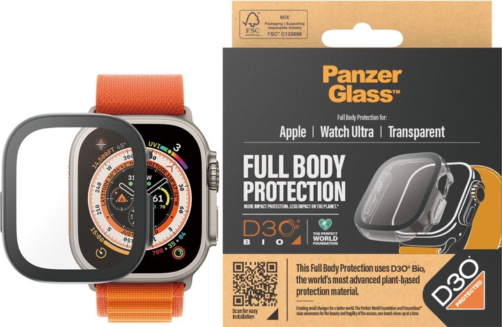 Produktbild PanzerGlass Screen Protector Full Body Apple Watch 2023 49mm with D3O transp.
