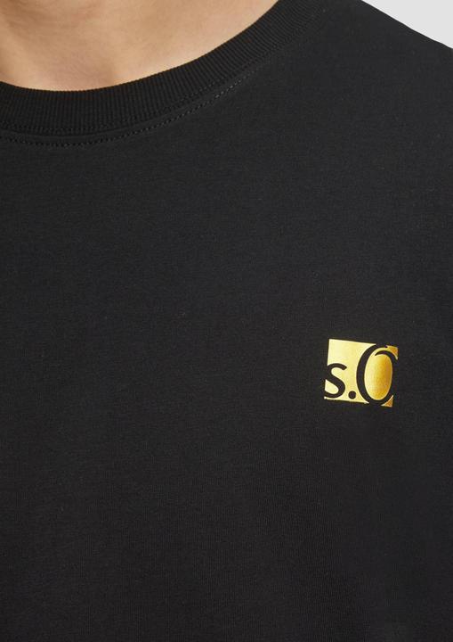 Produktbild s.Oliver T-Shirt T-Shirt mit Gold- oder Silber-Print (L)