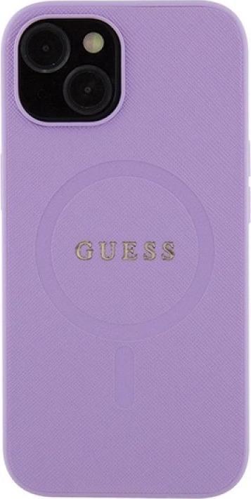 Produktbild Guess GUHMP15SPSAHMCU iPhone 15 6.1" fioletowy/purple hardcase Saffiano MagSafe (Apple iPhone 15)