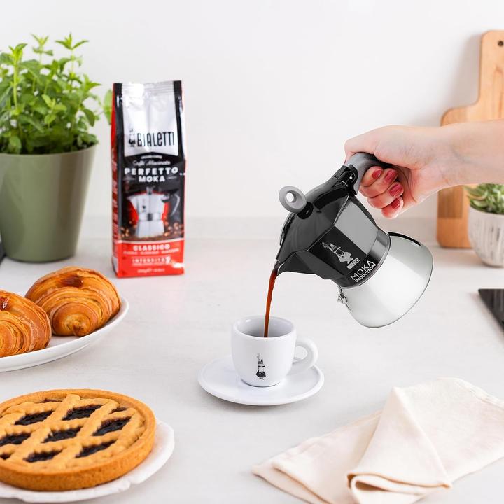 Actual product image Bialetti New Moka Induction, Black 6 cups (6 Cups)
