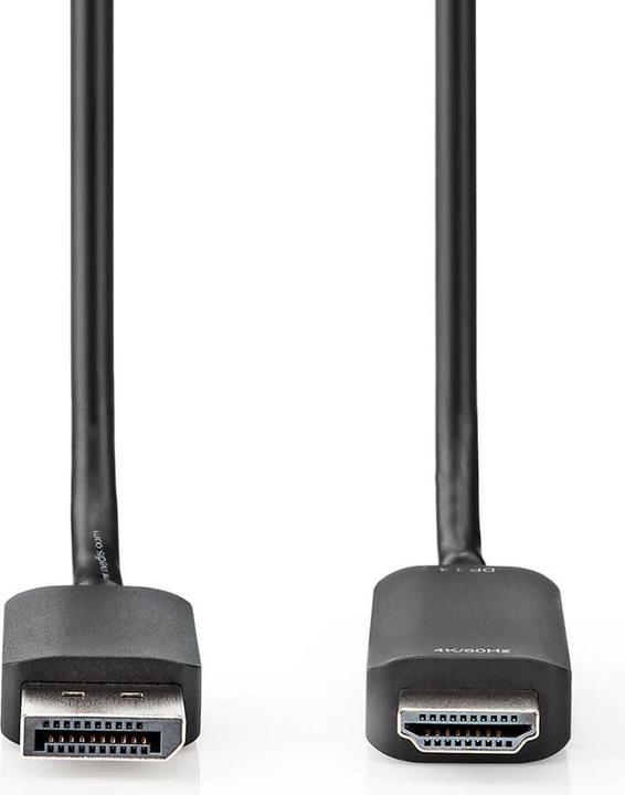 Actual product image Nedis CCGB37100BK20 - DisplayPort - HDMI cable | DisplayPort Zástrčka - HDMI conector |4K@30Hz|2 m| (2 m)