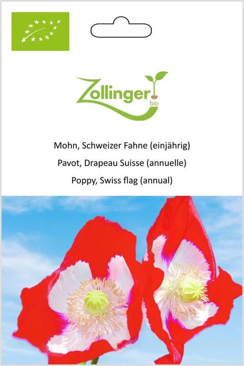 Immagine prodotto Zollinger Bio Papavero, bandiera svizzera (annuale) (Semi di piante)