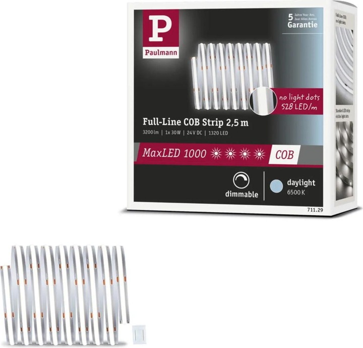 Immagine prodotto Paulmann MaxLED 1000 a riga intera COB a strisce (Luce del giorno, 250 cm, Interno)