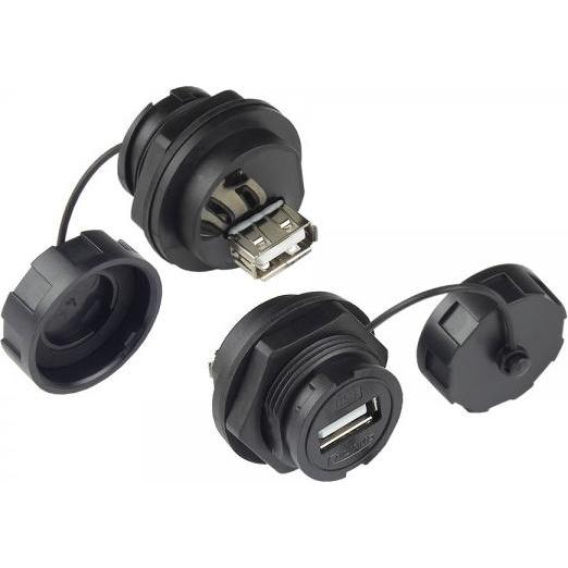 Good Connections Alcasa IC04-U206. Stecker: USB A, Produktfarbe: Schwarz, Steckerverbindergeschlecht: Weiblich (USB-A, U...