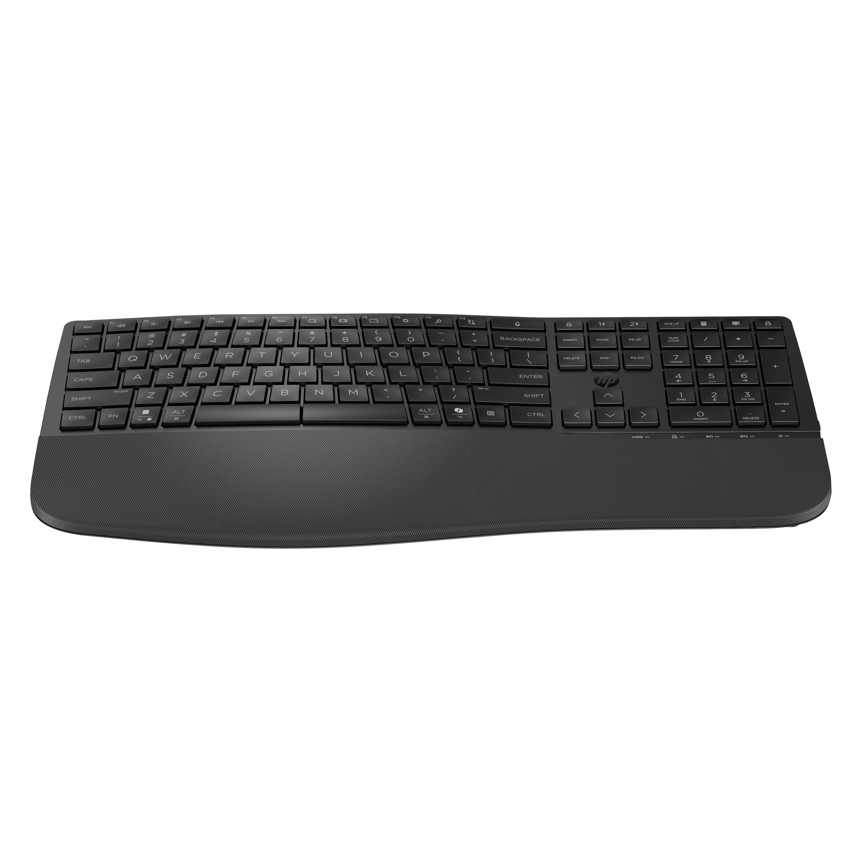 HP 680 Comfort Dual-Mode Keyboard-GR (P) (DE, Kabellos), Tastatur, Schwarz