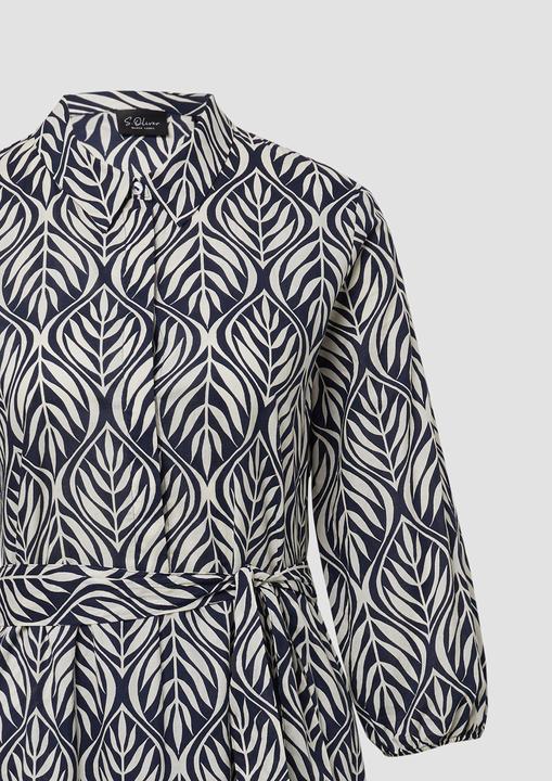 Actual product image S.Oliver Kleid Hemdblusenkleid in Midilänge mit All-over-Print (44)