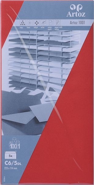 Produktbild Artoz 1001 Kuverts C6/5 rot (C6, C5, 1 x)