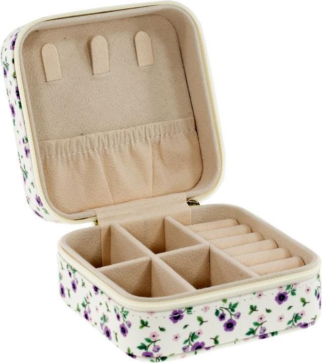 Tinka Magic Tinka - Travel Jewellery Box White w/Lillia Flowers