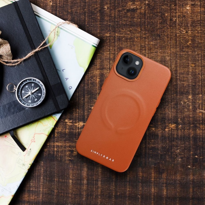 Produktbild Roar Back panel cover case LEATHER MAG compatible with MagSafe for IPHONE 12 Pro Brown (Apple iPhone 12 Pro)